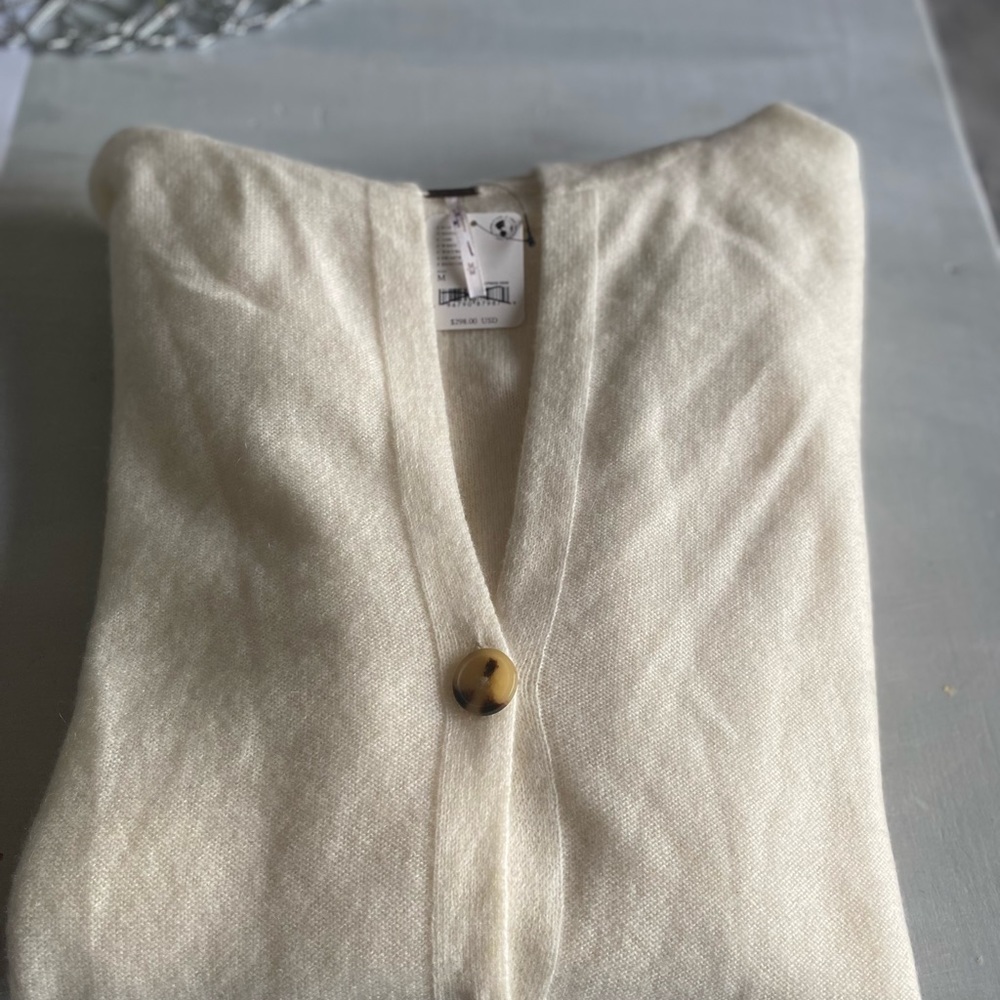 New Free People Swim Too Deep Cashmere Oversized Cardigan Sweater M - Picture 7 of 11